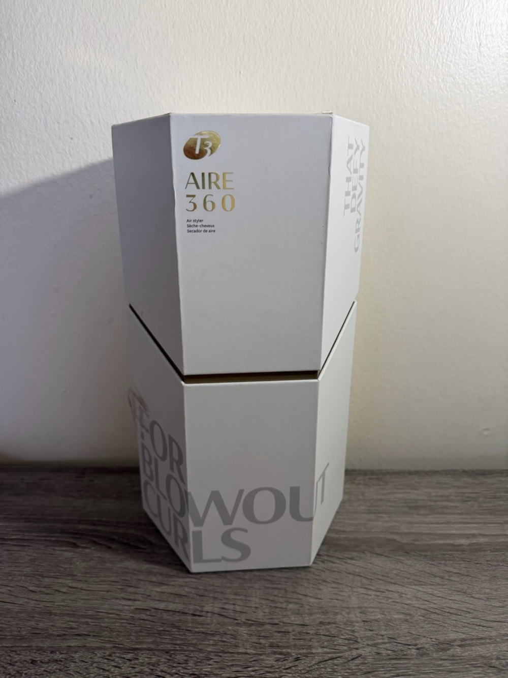 T3 Aire 360 Hair Dryer Stand β White with Gold Accent